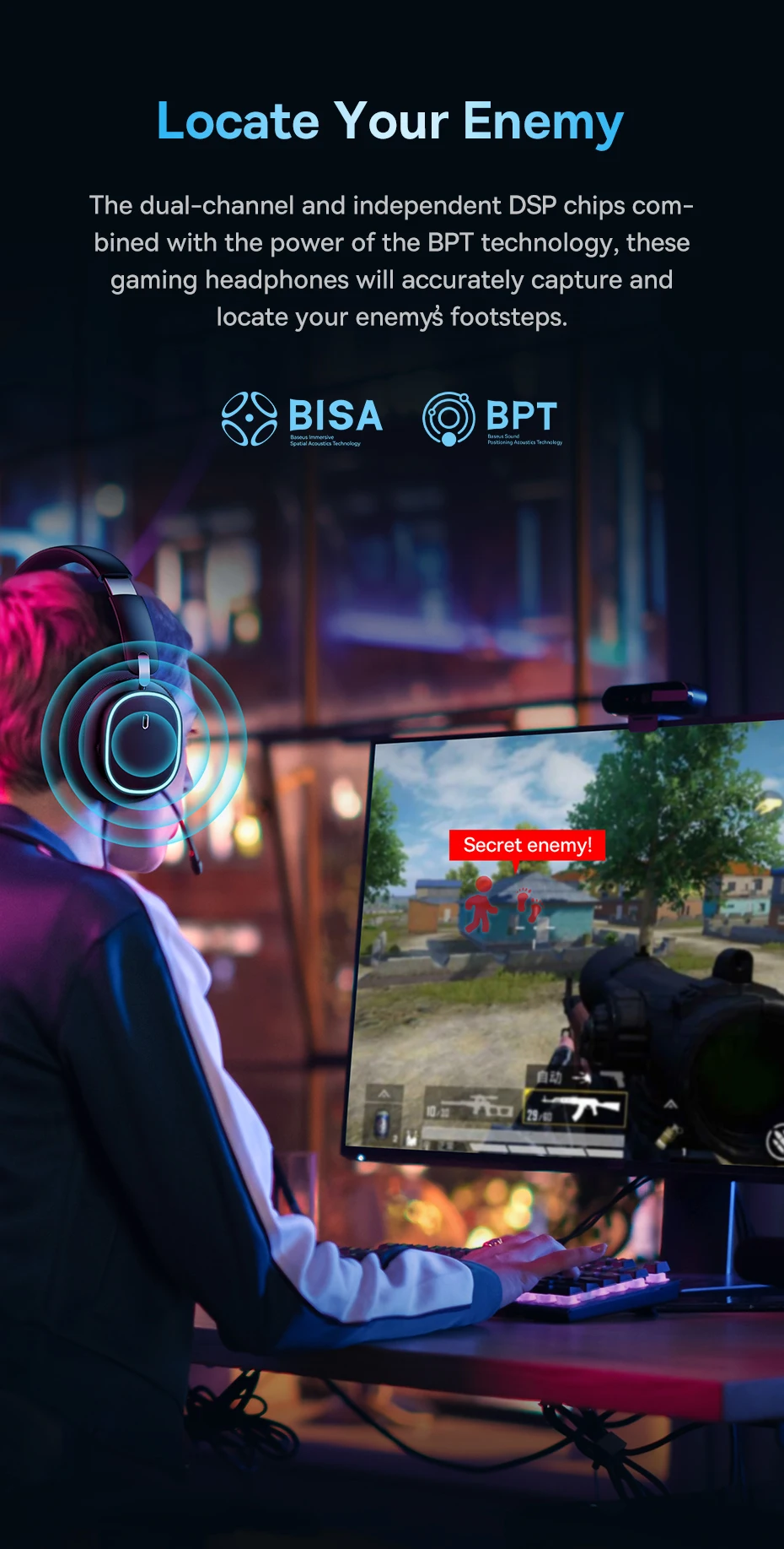 Baseus GH02 Gaming Wireless Headphone with Mic Over-Ear Headphones Bluetooth 5.3 40mm Driver 2.4G/Wireless/Cable RGB Headsets Baseus GH02 Gaming Wireless Headphone with Mic Over-Ear Headphones Bluetooth 5.3 40mm Driver 2.4G/Wireless/Cable RGB Headsets