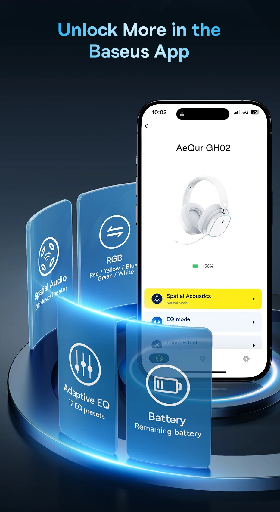Baseus GH02 Gaming Wireless Headphone with Mic Over-Ear Headphones Bluetooth 5.3 40mm Driver 2.4G/Wireless/Cable RGB Headsets Baseus GH02 Gaming Wireless Headphone with Mic Over-Ear Headphones Bluetooth 5.3 40mm Driver 2.4G/Wireless/Cable RGB Headsets