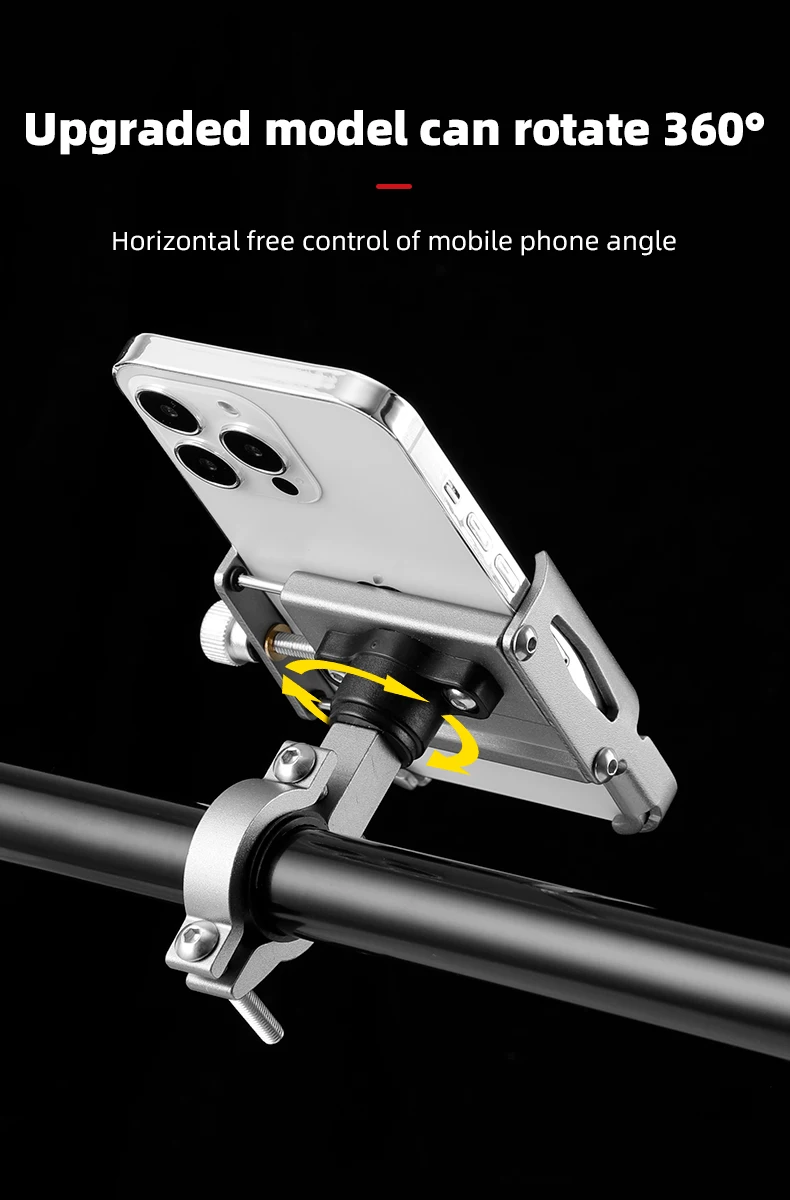 iBudim Bike Phone Holder 360 Rotation Bicycle Phone Holder for 4.7-7.0 inch Devices Motorcycle Handlebar Mobile Phone Stand iBudim Bike Phone Holder 360 Rotation Bicycle Phone Holder for 4.7-7.0 inch Devices Motorcycle Handlebar Mobile Phone Stand