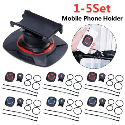 1-5Set Bicycle Handlebar Phone Stand Detachable Mountain Road Bicycle Phone Clamp Easy Install Scooter Phone Stand Accessories - Image 2