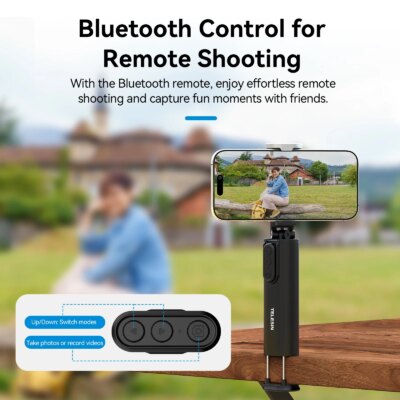 TELESIN Bracket Mount Phone Holder Selfie Stick with Remote Control for iPhone 16 15 14 13 Pro Android Mobile Phone Accessories - Image 3