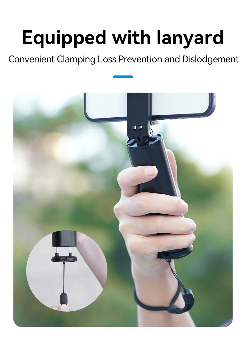 TELESIN Bracket Mount Phone Holder Selfie Stick with Remote Control for iPhone 16 15 14 13 Pro Android Mobile Phone Accessories