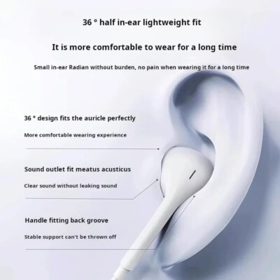 Original Headphones For Apple iPhone 16 15 Pro Max 14 13 12 11 USB-C Lightning 3.5mm Wired Earphones X XR 7 8 Phone Accessories - Image 5