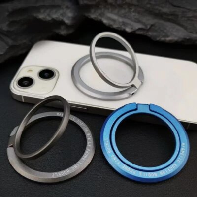Magnetic Ring IPhone Holder For MagSafe Portable Mobile Phone Magnet Foldable Bracket Removable Grip Stand for iPhone Support - Image 3