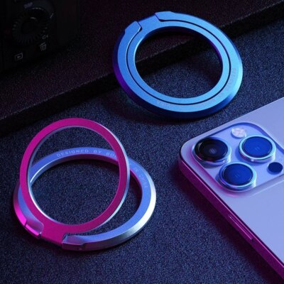 Magnetic Ring IPhone Holder For MagSafe Portable Mobile Phone Magnet Foldable Bracket Removable Grip Stand for iPhone Support - Image 4