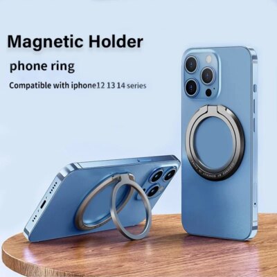 Magnetic Ring IPhone Holder For MagSafe Portable Mobile Phone Magnet Foldable Bracket Removable Grip Stand for iPhone Support - Image 2