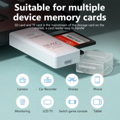 2 in 1 USB 3.0 Card Reader Micro TF sd card Reader usb adapter High Speed Cardreader TF Memory card For PC Laptop Accessories - Image 4