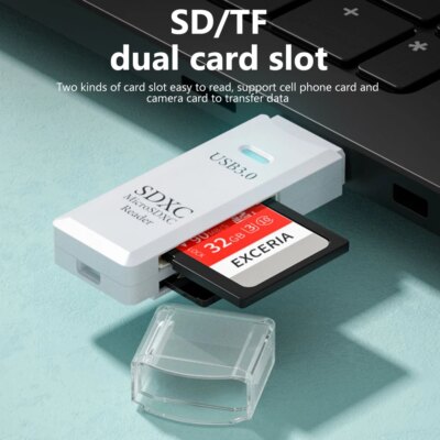 2 in 1 USB 3.0 Card Reader Micro TF sd card Reader usb adapter High Speed Cardreader TF Memory card For PC Laptop Accessories - Image 3