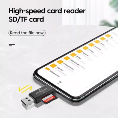 Type C SD TF Card Reader 2 in 1 USB 2.0 Card Reader for PC Laptop Accessories High Speed Smart Memory Cardreader SD Card Adapter - Image 6