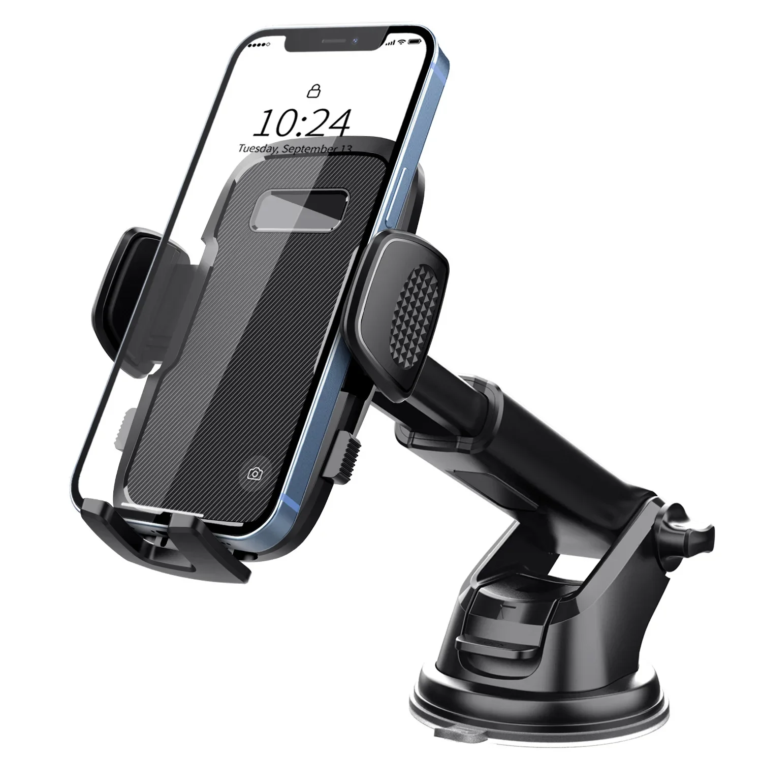 Car Phone Holder for Dashboard Windshield Cellphone Mount Clip Support Stand for 4.7-7