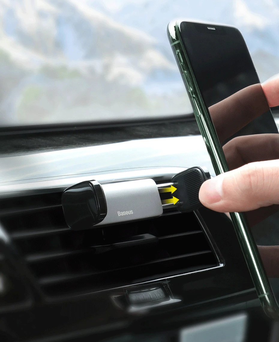 Baseus Car Phone Holder For Universal Mobile Phone Holder Stand Car Phone Stand For Car Air Outlet Mount Car Cell Phone Support