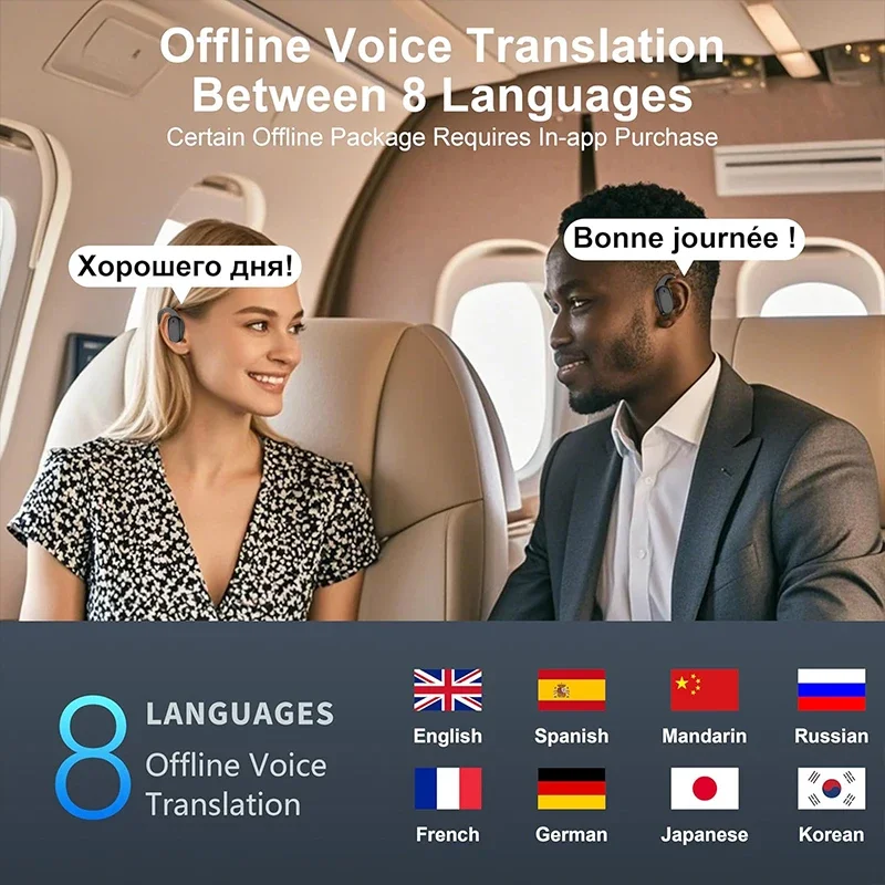 AI Language Translator Earbuds 3 in 1 Accents Translator Earphone Real Time 144 Languages Accents for Travel Business Hebrew AI Language Translator Earbuds 3 in 1 Accents Translator Earphone Real Time 144 Languages Accents for Travel Business Hebrew