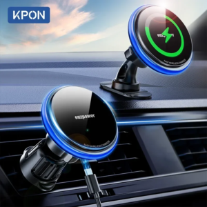 KPON Magnetic Car Phone Holder Wireless Charging Adjustable 360° 15W Air Vent Universal  for iPhone 14 15 16 Smartphone  Stand