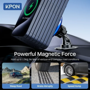 KPON Magnetic Car Phone Holder Wireless Charging Adjustable 360° 15W Air Vent Universal  for iPhone 14 15 16 Smartphone  Stand - Image 4