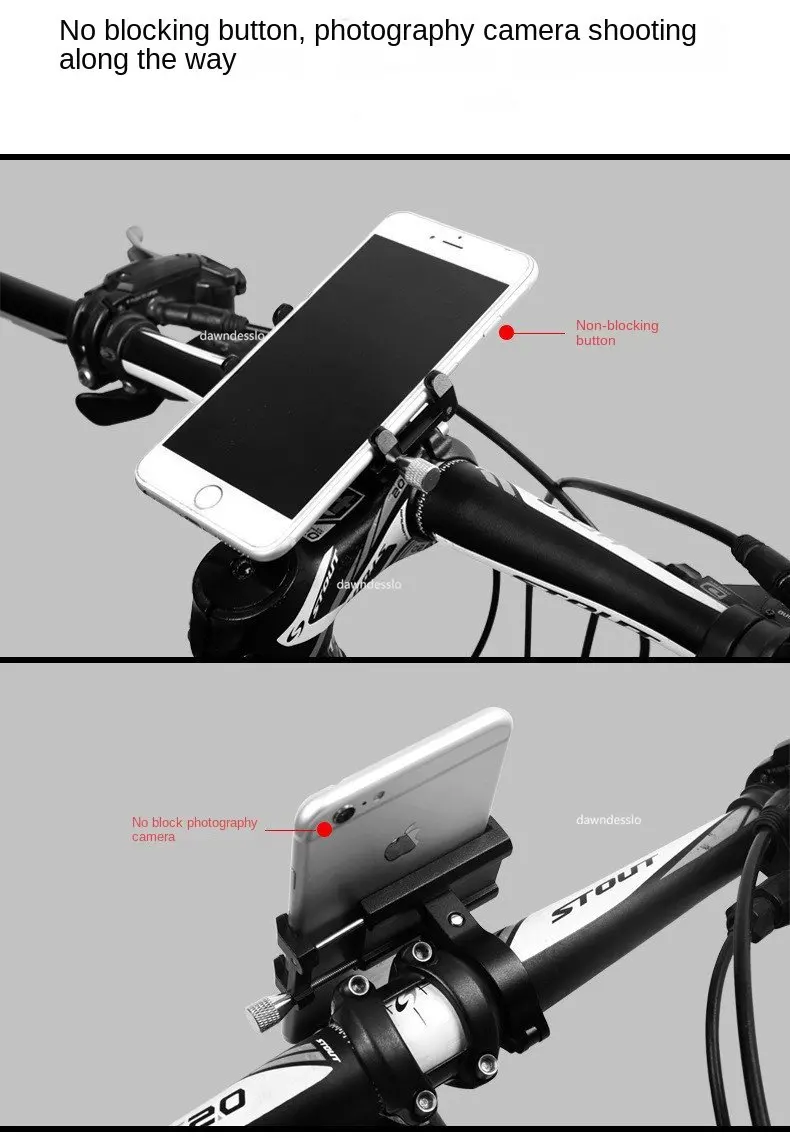 Bicycle Scooter Aluminum Alloy Mobile Phone Holder Mountain Bike Bracket Cell Phone Stand Cycling Accessories