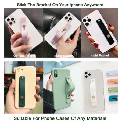Universal Wrist Band Phone Holder For iPhone Finger Grip Mobile Phone Stand for samsung xiaomi Push back sticked Socket bracket - Image 3