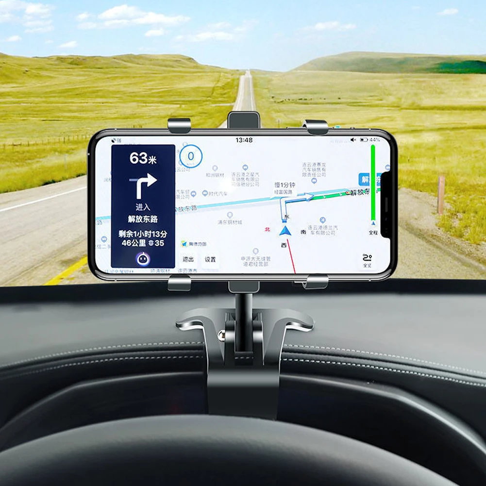 Car Dashboard Support 360 Degree Rotating Auto Grip Mobile Phone Fixed Bracket Multi-function Instrument Cluster Phone Holder
