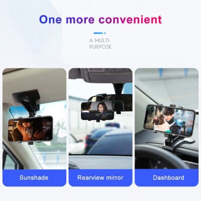 Car Dashboard Support 360 Degree Rotating Auto Grip Mobile Phone Fixed Bracket Multi-function Instrument Cluster Phone Holder - Image 5