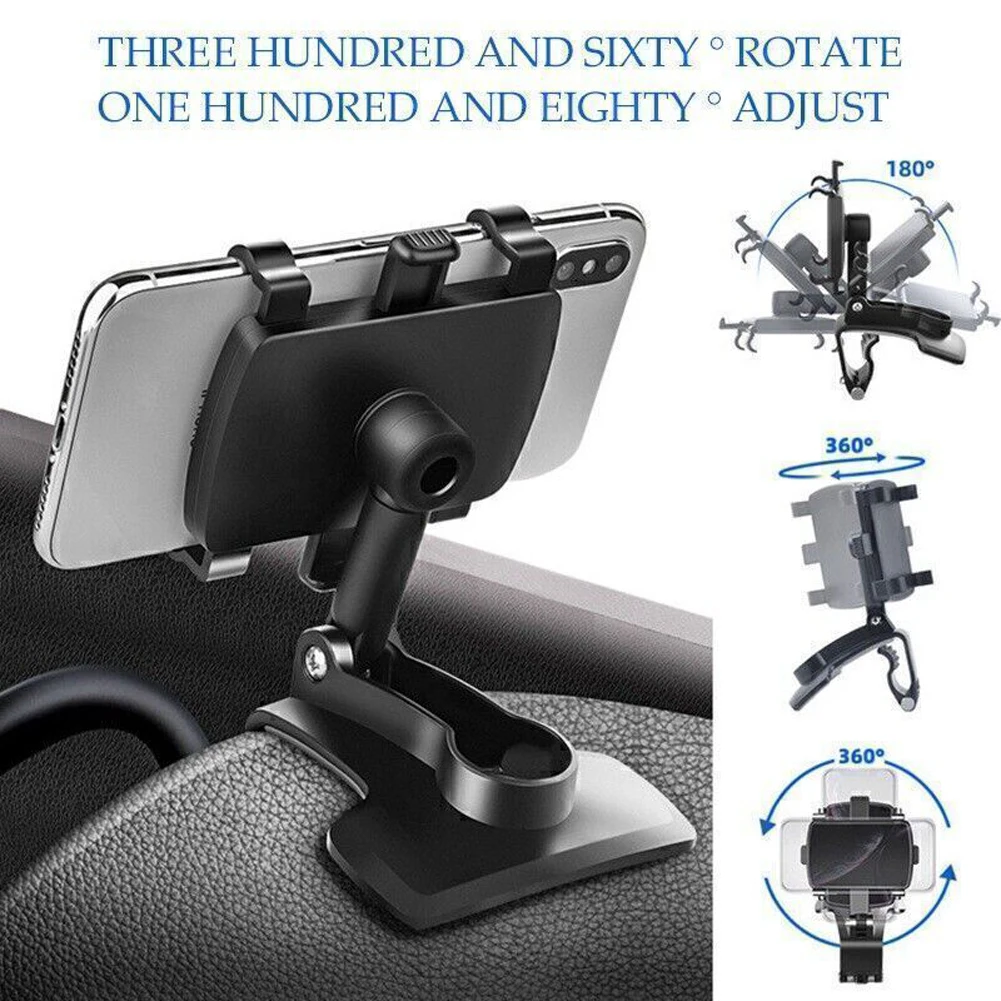 Car Dashboard Support 360 Degree Rotating Auto Grip Mobile Phone Fixed Bracket Multi-function Instrument Cluster Phone Holder