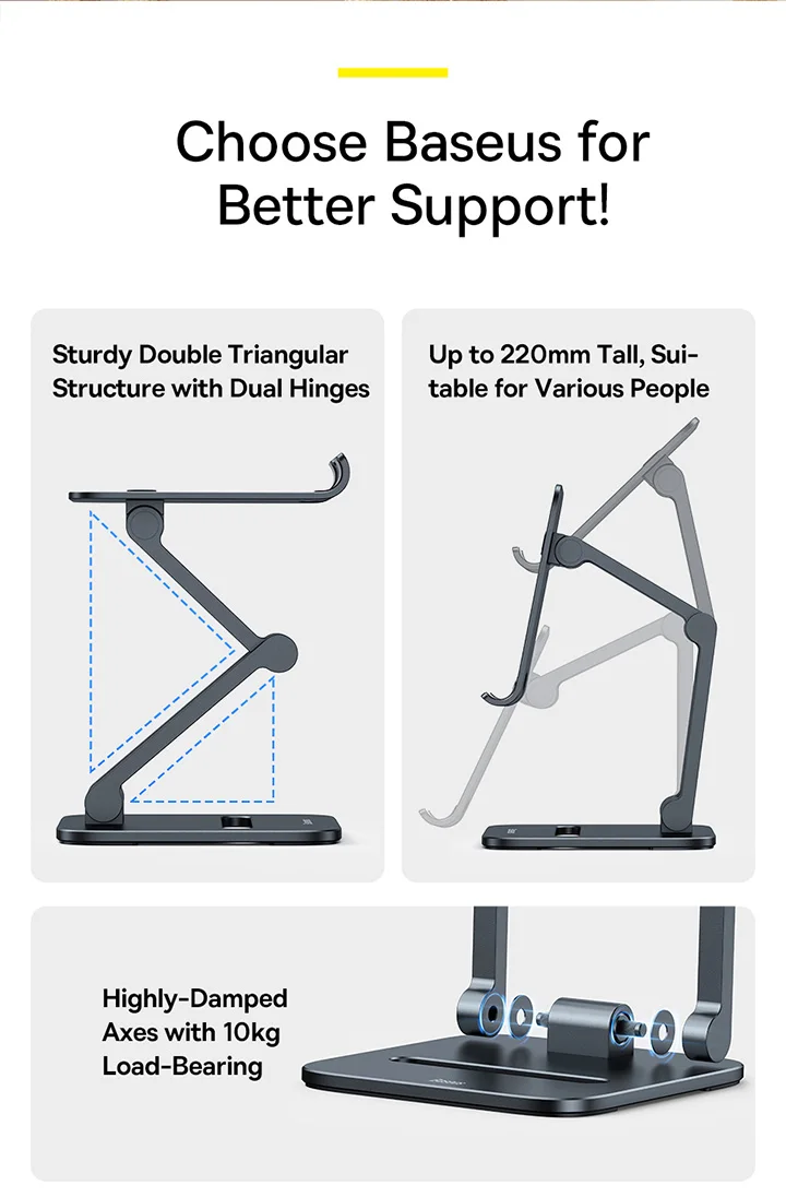 Baseus Phone Holder Stand Aluminum Alloy Cell Phone Tablet Stand Support for iPad iPhone 13 12 Samsung Mobile Phone Accessories Baseus Phone Holder Stand Aluminum Alloy Cell Phone Tablet Stand Support for iPad iPhone 13 12 Samsung Mobile Phone Accessories