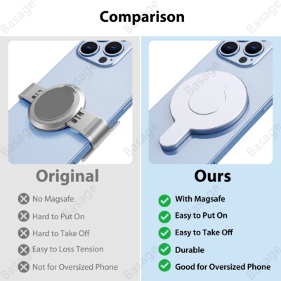 Magnetic Adapter Mobile Phone Holder Handheld Stabilizer Quick Release Accessories for DJI Osmo OM6 OM5 OM4 Gimbal for Magsafe - Image 3