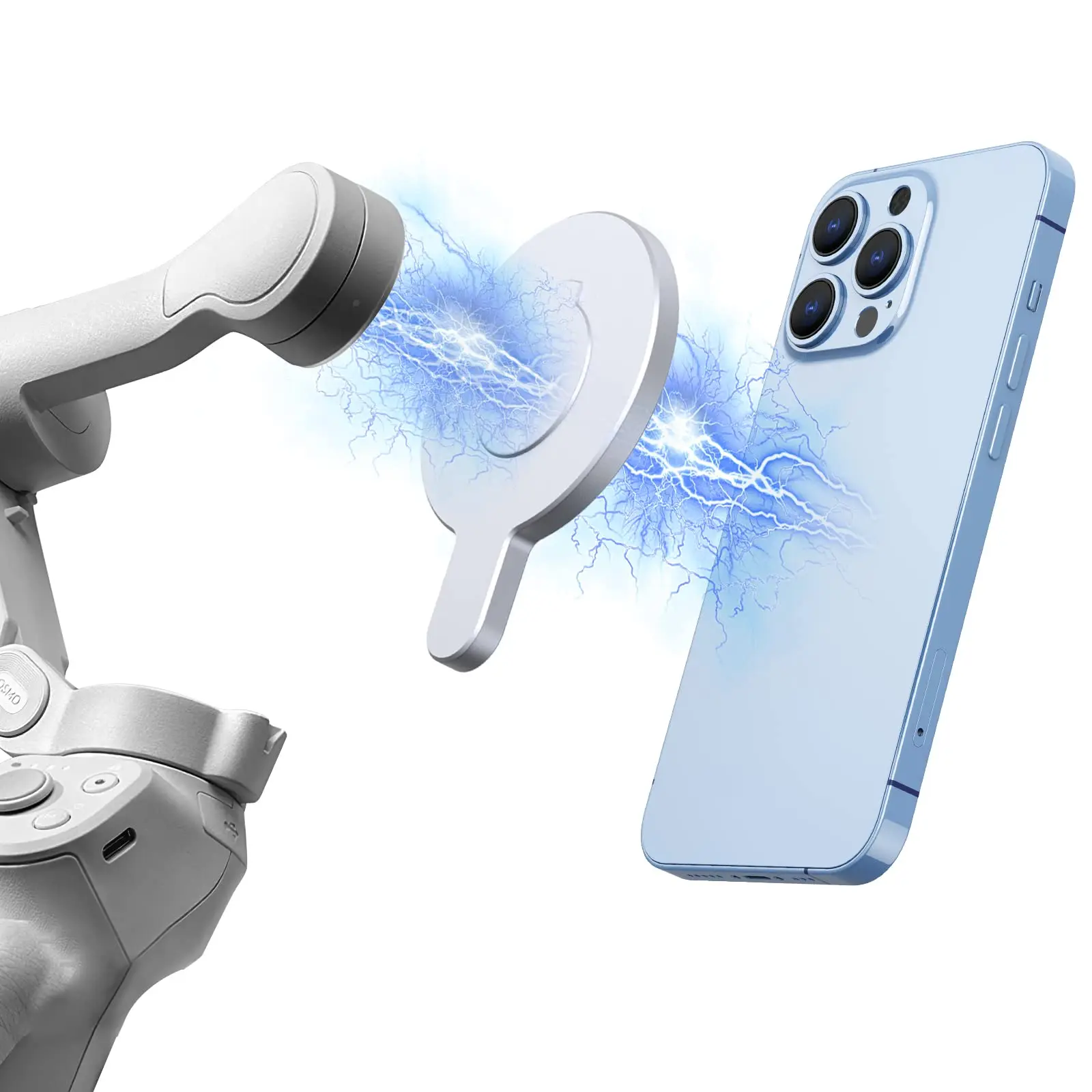 Magnetic Adapter Mobile Phone Holder Handheld Stabilizer Quick Release Accessories for DJI Osmo OM6 OM5 OM4 Gimbal for Magsafe