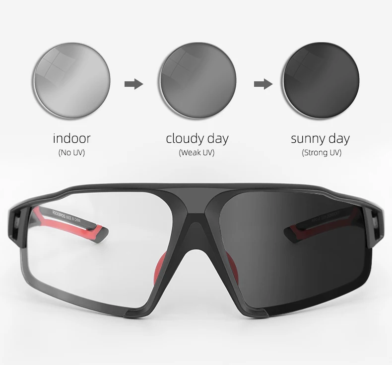 ROCKBROS Photochromic Cycling Glasses Bike Bicycle Glasses Sports Men's Sunglasses MTB Road Cycling Eyewear Protection Goggles ROCKBROS Photochromic Cycling Glasses Bike Bicycle Glasses Sports Men's Sunglasses MTB Road Cycling Eyewear Protection Goggles