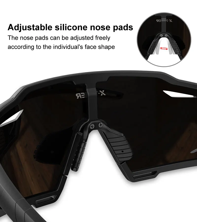 X-TIGER Cycling Glasses Photochromic Sports Sunglasses UV400 Anti Glare Lightweight Bicycle Glasses Men's Women Cycling Eyewear