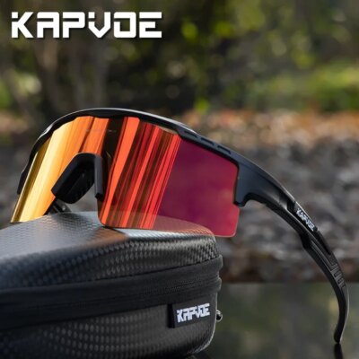 2024 Kapvoe Sport Men's Sunglasses Polarized Woman Cycling Glasses Outdoor MTB Glasses UV400 Bike Bicycle Eyewear Bike Goggles