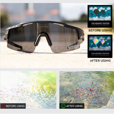 2024 Kapvoe Sport Men's Sunglasses Polarized Woman Cycling Glasses Outdoor MTB Glasses UV400 Bike Bicycle Eyewear Bike Goggles - Image 5