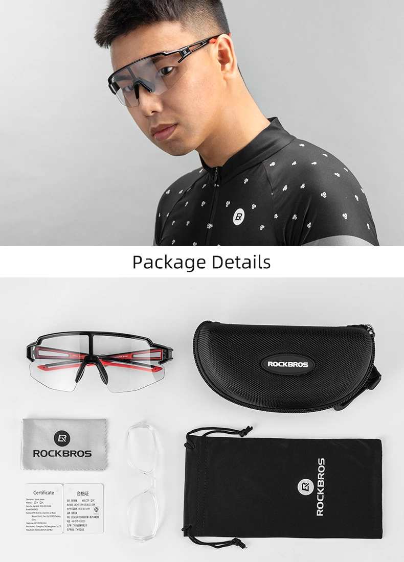 ROCKBROS Bicycle Glasses Photochromic Bike Glasses UV400 Protection Eyewear Polarized Sunglasses MTB Road Cycling Goggles ROCKBROS Bicycle Glasses Photochromic Bike Glasses UV400 Protection Eyewear Polarized Sunglasses MTB Road Cycling Goggles