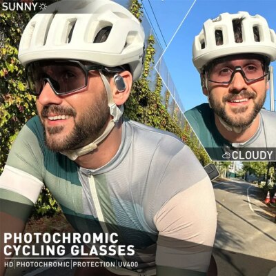 Kapvoe UV400 Cycling Glasses for Men Red Photochromic Sunglasses Outdoor Bike Eyewear Sports Glasses Bicycle Goggles MTB Glasses - Image 3