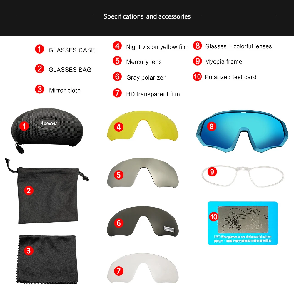 2025 Polarized Sport 5 Lens Cycling Glasses Bike Mtb Sunglasses Men Women Fishing Running Goggles Fashion Safety Bicycle Eyewear 2025 Polarized Sport 5 Lens Cycling Glasses Bike Mtb Sunglasses Men Women Fishing Running Goggles Fashion Safety Bicycle Eyewear