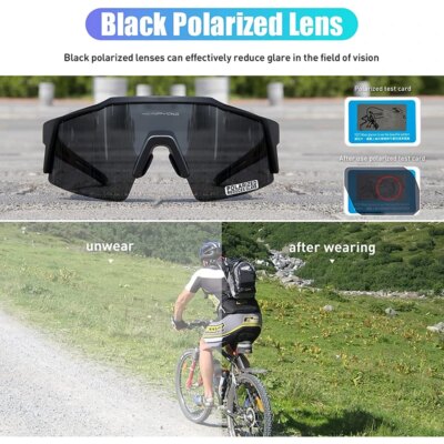 Kapvoe Polarized Cycling Goggles Women Men Bicycle Eyewear Road Bike Protection Glasses Windproof Outdoor Sport Sunglasses - Image 2