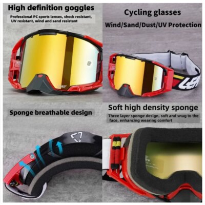 Motocross Glasses Motorcycle Sunglasses Man MTB ATV Windproof Protection Skiing Cycling Racing Off-Road Goggles Sfety Glasses - Image 5