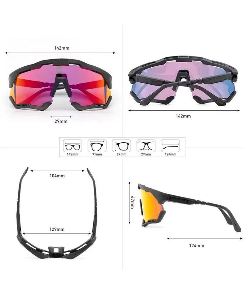 Polarized Cycling Glasses Men Women Outdoor Polarized Fishing Sunglasses Mountain Bicycle Glasses Road Bike Cycling Eyewear