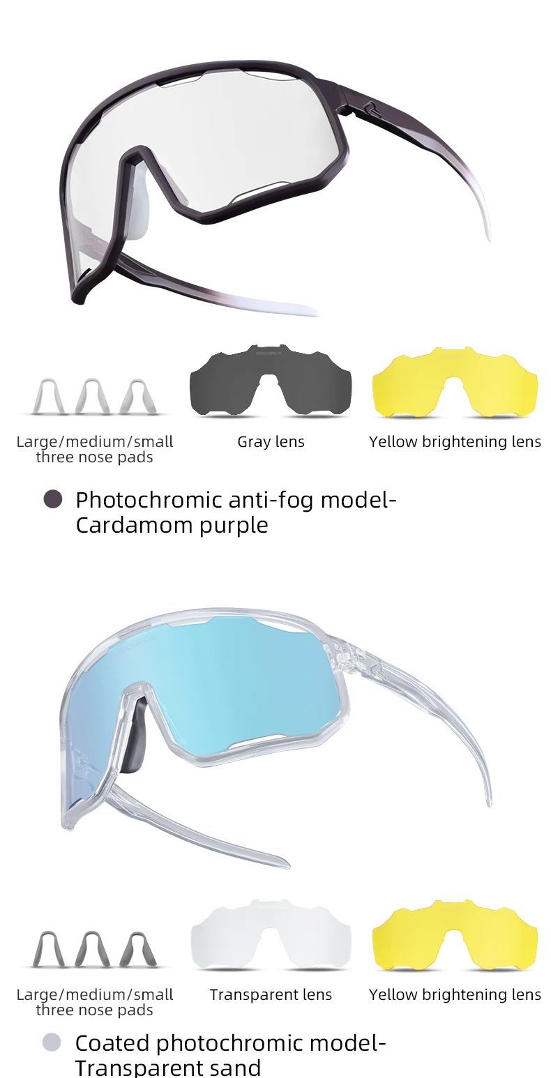 ROCKBROS Cycling Glasses Goggles Polarized/Photochromic Sunglasses Sport Big frame Eyewear UV400 Sun Protection with 2 Lens ROCKBROS Cycling Glasses Goggles Polarized/Photochromic Sunglasses Sport Big frame Eyewear UV400 Sun Protection with 2 Lens