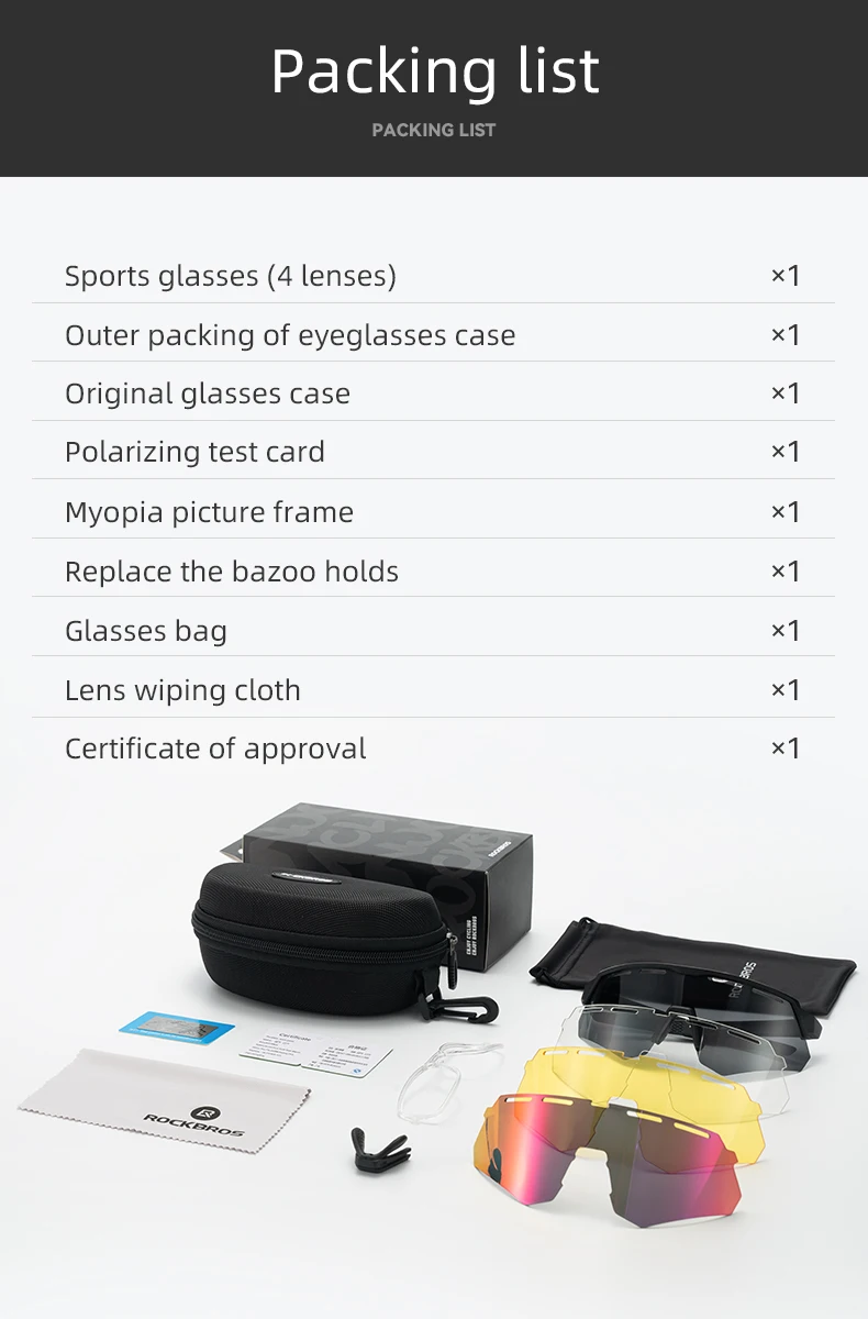 ROCKBORS Bicycle Glasses Photochromic / Polarized Lens Bike Eyewear Sunglasses UV400 Sports MTB Road Cycling Goggles Glasses ROCKBORS Bicycle Glasses Photochromic / Polarized Lens Bike Eyewear Sunglasses UV400 Sports MTB Road Cycling Goggles Glasses