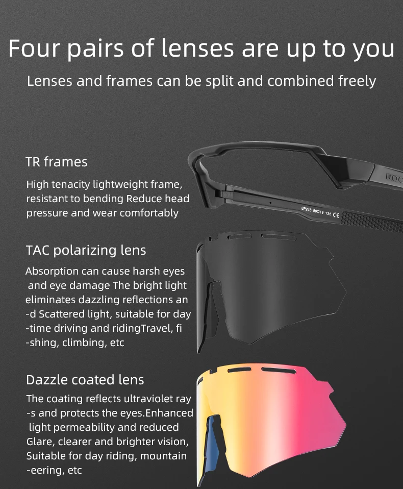 ROCKBORS Bicycle Glasses Photochromic / Polarized Lens Bike Eyewear Sunglasses UV400 Sports MTB Road Cycling Goggles Glasses ROCKBORS Bicycle Glasses Photochromic / Polarized Lens Bike Eyewear Sunglasses UV400 Sports MTB Road Cycling Goggles Glasses