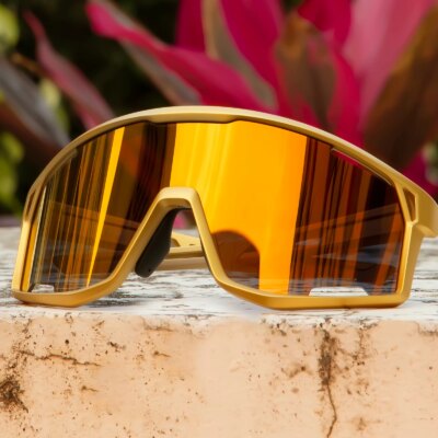 Kapvoe Golden Photochromic Cycling Sunglasses UV400 Bicycle MTB Goggles Road Bike Sunglasses Outdoor Sports Eyewear Equipment