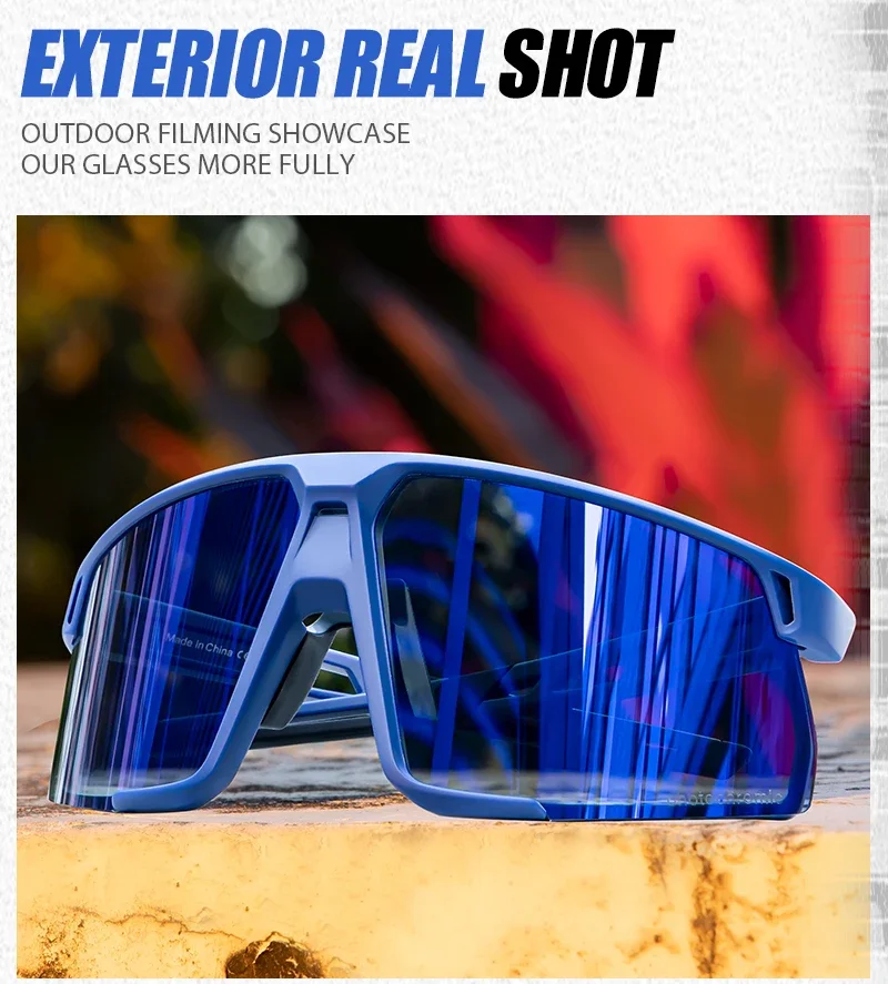Kapvoe Golden Photochromic Cycling Sunglasses UV400 Bicycle MTB Goggles Road Bike Sunglasses Outdoor Sports Eyewear Equipment