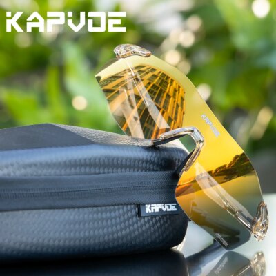 KAPVOE Red Photochromic Cycling Glasses Men MTB Cycling Sunglasses Bike Bicycle Glasses Men's UV400 Outdoor Running Goggles - Image 3