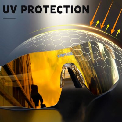 KAPVOE Red Photochromic Cycling Glasses Men MTB Cycling Sunglasses Bike Bicycle Glasses Men's UV400 Outdoor Running Goggles - Image 4