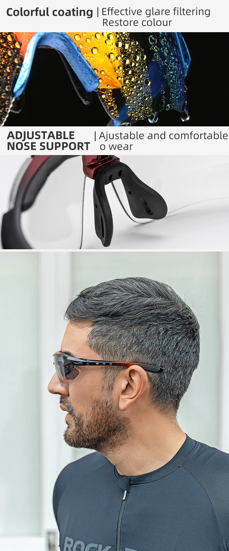 ROCKBROS Bicycle Glasses Polarized Bike Sports Sunglasses Photochromic Men Women UV400 MTB Road Bike Goggles Outdoor Eyewear ROCKBROS Bicycle Glasses Polarized Bike Sports Sunglasses Photochromic Men Women UV400 MTB Road Bike Goggles Outdoor Eyewear