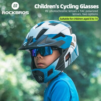 ROCKBROS Child Photochromic Polarized Sunglasses Bicycle Eyewear UV400 Kids Bike Goggles Protection Classic Windproof Glasses - Image 4