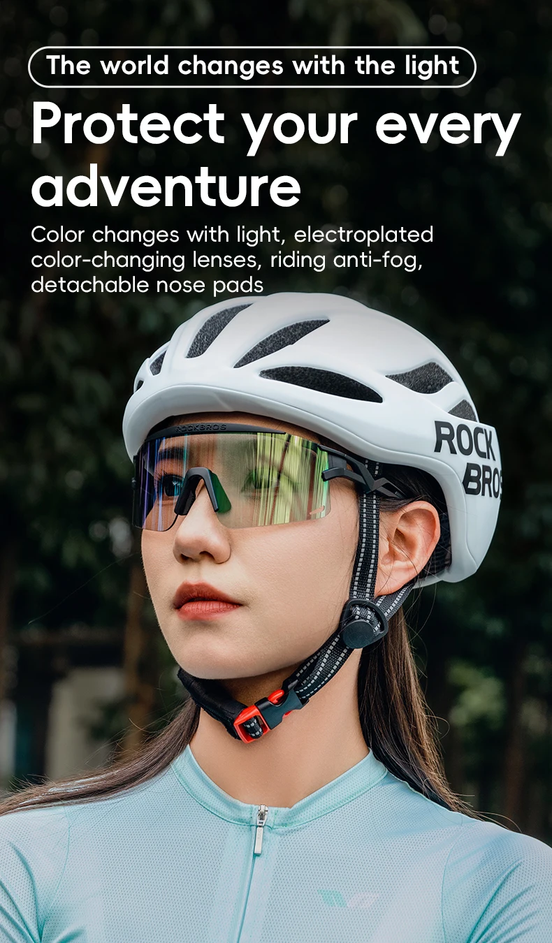 ROCKBROS Ultra-Light Cycling Sunglasses for Men Women Photochromic UV Protection Cycling Goggles Windproof Men Sunglass MTB Road ROCKBROS Ultra-Light Cycling Sunglasses for Men Women Photochromic UV Protection Cycling Goggles Windproof Men Sunglass MTB Road
