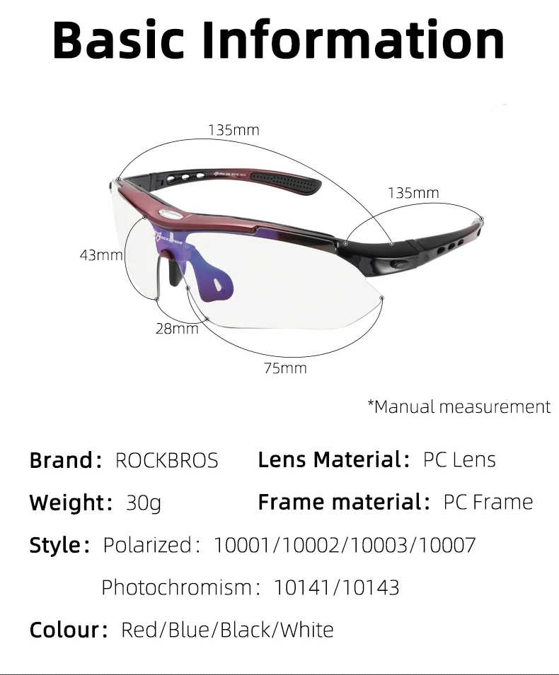 ROCKBROS Cycling Polarized glasses Bike Sunglasses Outdoor Sports Sunglasses MTB PC Goggles Eyewear 5/3 Lens Bicycle Accessory ROCKBROS Cycling Polarized glasses Bike Sunglasses Outdoor Sports Sunglasses MTB PC Goggles Eyewear 5/3 Lens Bicycle Accessory