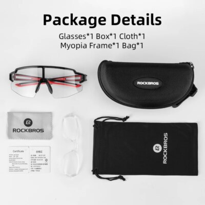 ROCKBROS Cycling Glasses Photochromic Polarized Lens Bike Glasses UV400 Protection Eyewear Sunglasses MTB Road Bicycle Goggles - Image 6