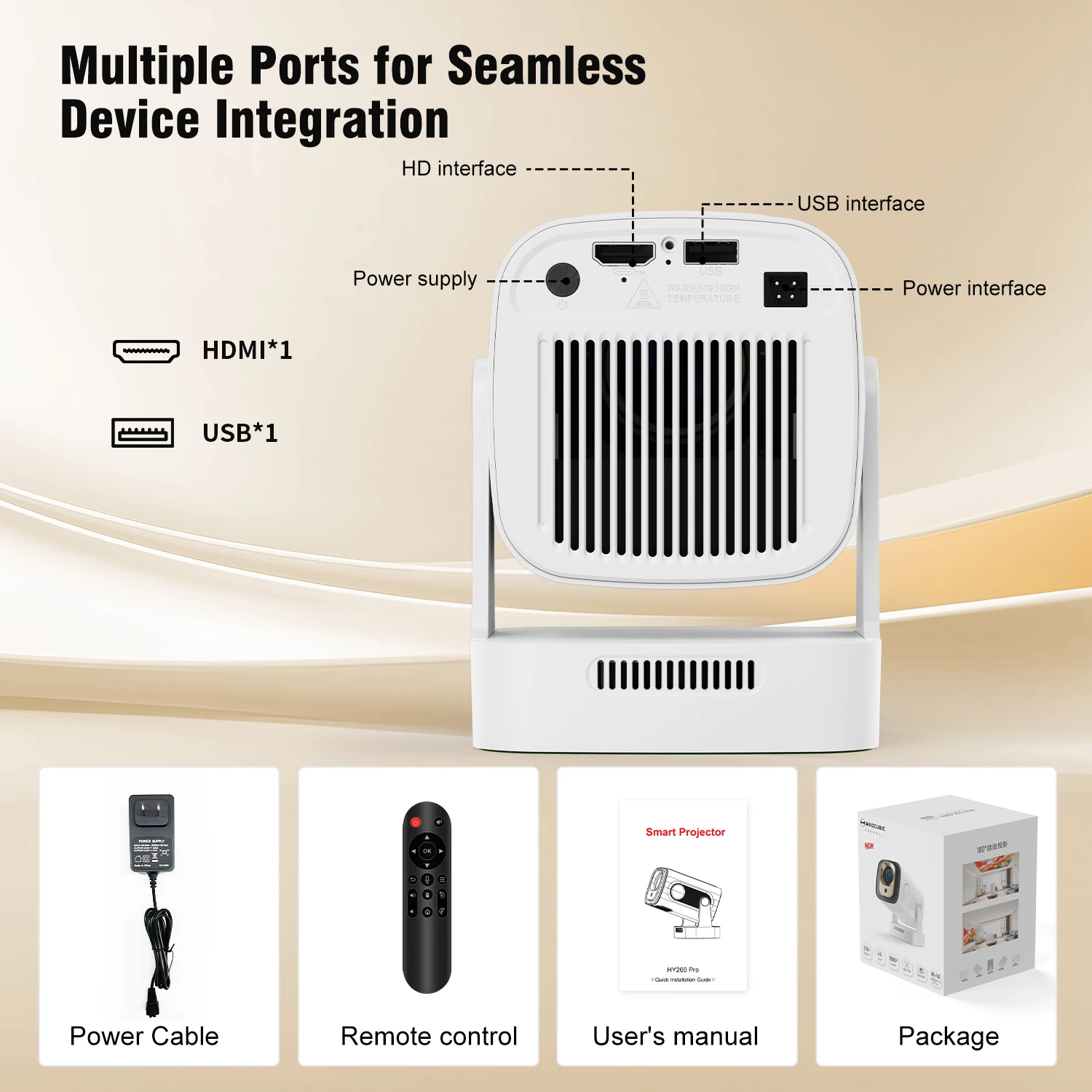 Magcubic HY310 Mini Projector Auto Focus 4K Native 1080P 330ANSI Android11 5W Speaker Air Mouse Voice Assistant Upgrated HY300 Magcubic HY310 Mini Projector Auto Focus 4K Native 1080P 330ANSI Android11 5W Speaker Air Mouse Voice Assistant Upgrated HY300