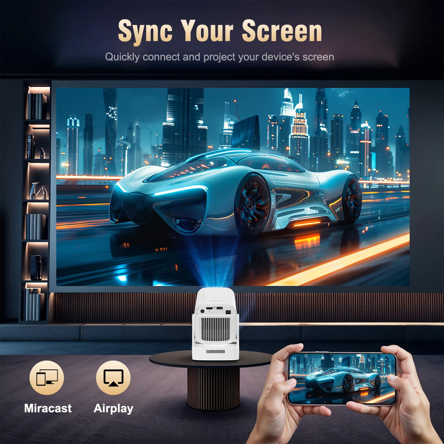 Magcubic HY310 Mini Projector Auto Focus 4K Native 1080P 330ANSI Android11 5W Speaker Air Mouse Voice Assistant Upgrated HY300 Magcubic HY310 Mini Projector Auto Focus 4K Native 1080P 330ANSI Android11 5W Speaker Air Mouse Voice Assistant Upgrated HY300